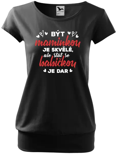 Dámské tričko Stát se babičkou je dar