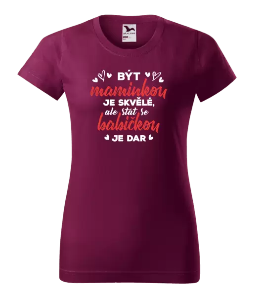 Dámské tričko Stát se babičkou je dar