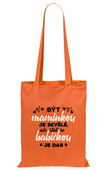 Látková taška Stát se babičkou je dar