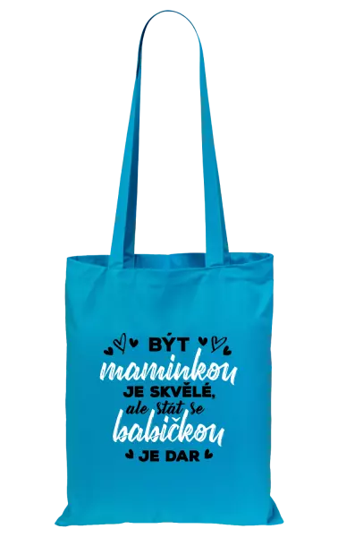 Látková taška Stát se babičkou je dar