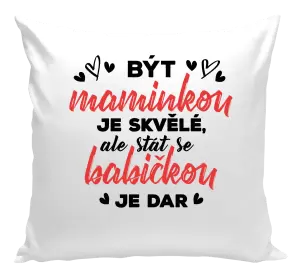 Polštář Stát se babičkou je dar