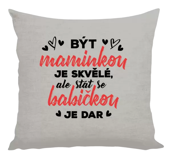 Polštář Stát se babičkou je dar