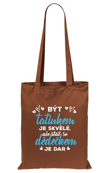 Látková taška Stát se dědečkem je dar