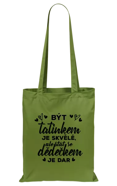 Látková taška Stát se dědečkem je dar 