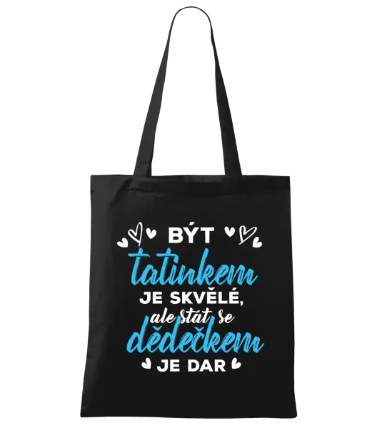 Látková taška Stát se dědečkem je dar 