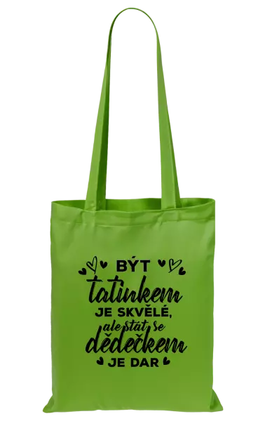 Látková taška Stát se dědečkem je dar 