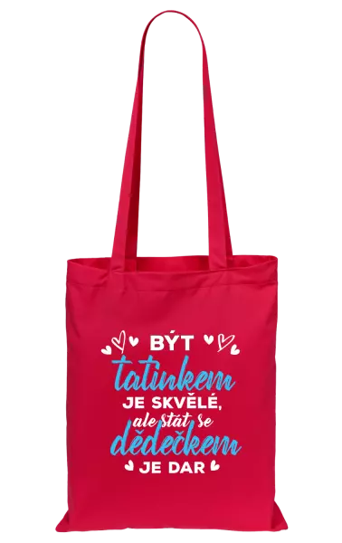 Látková taška Stát se dědečkem je dar