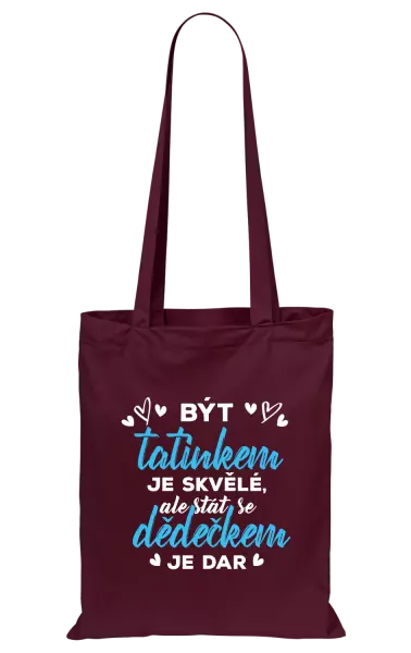 Látková taška Stát se dědečkem je dar 