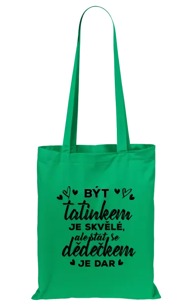 Látková taška Stát se dědečkem je dar 