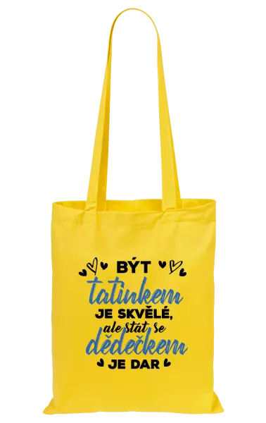 Látková taška Stát se dědečkem je dar