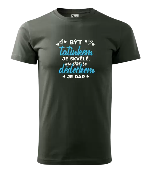 Pánské tričko Stát se dědečkem je dar