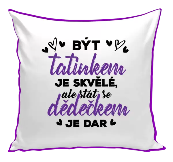 Polštář Stát se dědečkem je dar