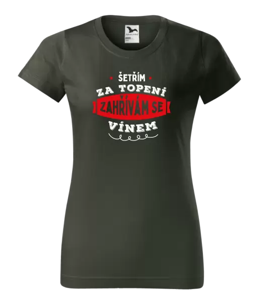Dámské tričko Zahřívám se vínem