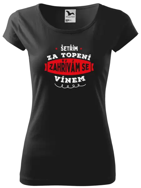 Dámské tričko Zahřívám se vínem