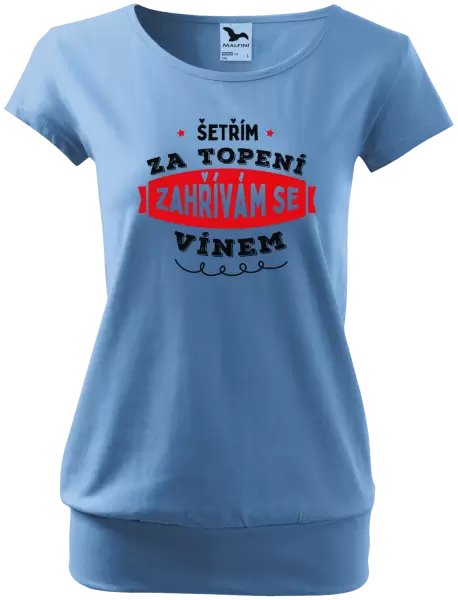 Dámské tričko Zahřívám se vínem