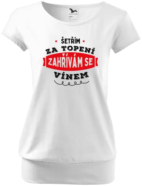 Dámské tričko Zahřívám se vínem
