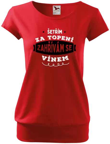 Dámské tričko Zahřívám se vínem
