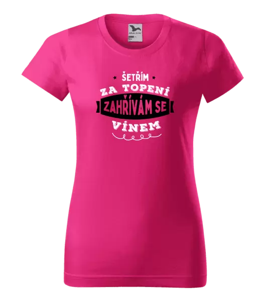 Dámské tričko Zahřívám se vínem