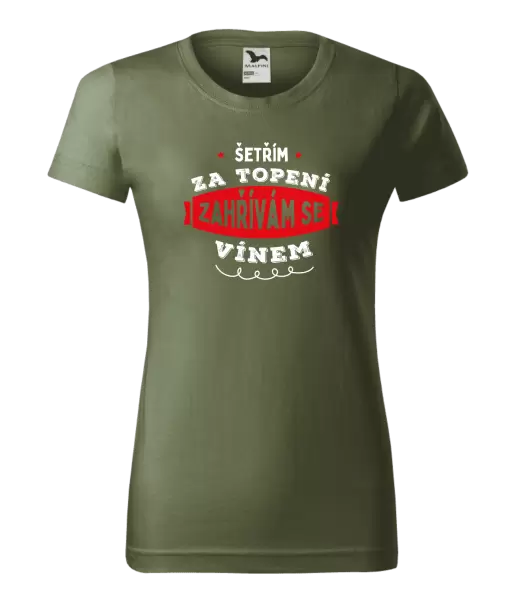Dámské tričko Zahřívám se vínem