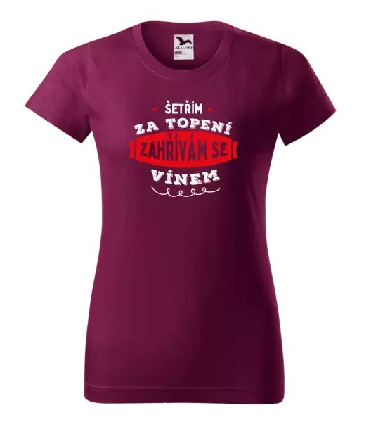 Dámské tričko Zahřívám se vínem