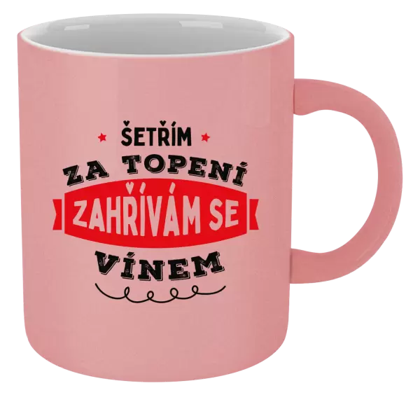 Metalický hrnek Zahřívám se vínem