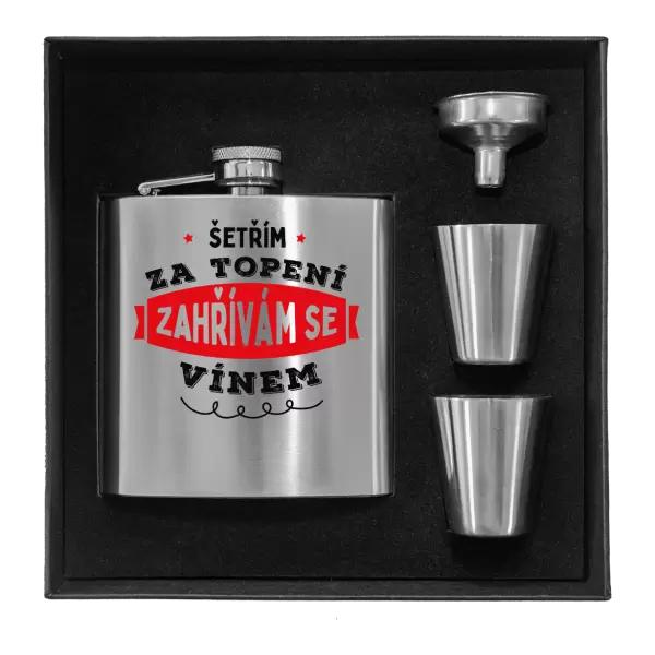 Placatka v krabičce Zahřívám se vínem