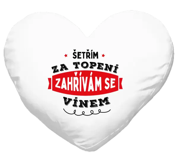 Polštář Zahřívám se vínem