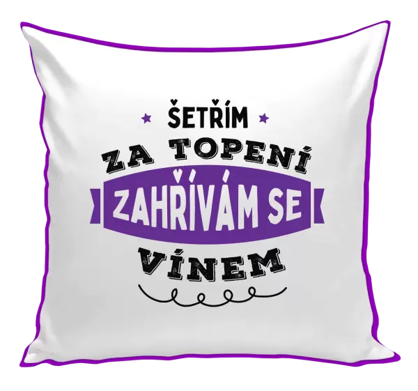 Polštář Zahřívám se vínem