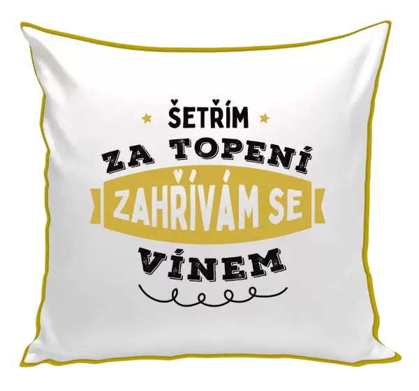 Polštář Zahřívám se vínem
