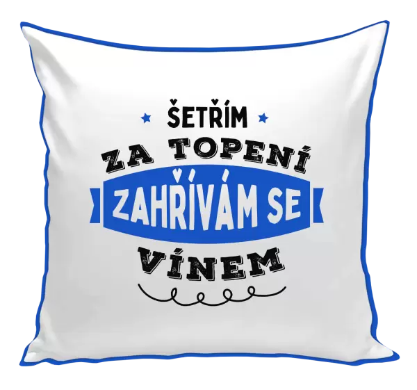 Polštář Zahřívám se vínem