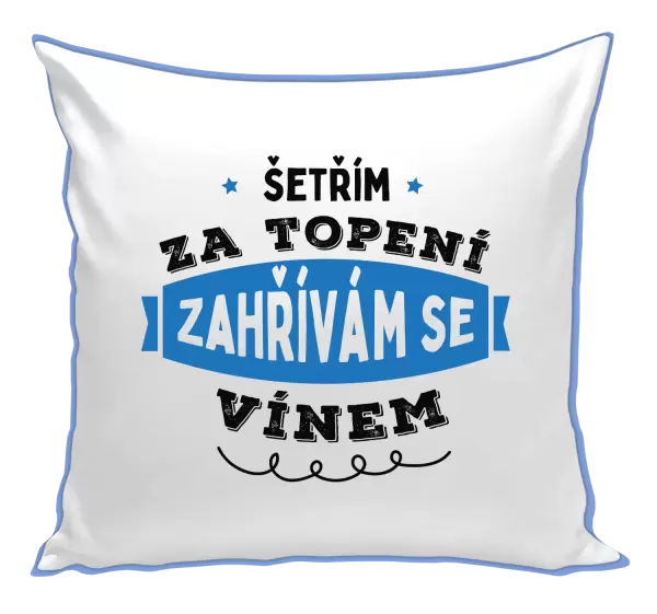 Polštář Zahřívám se vínem