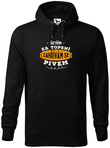 Pánská mikina Zahřívám se pivem