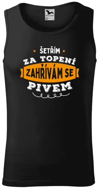 Pánské tílko Zahřívám se pivem