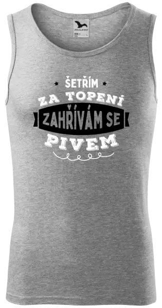 Pánské tílko Zahřívám se pivem