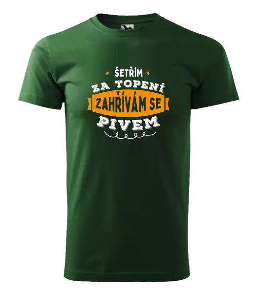 Pánské tričko Zahřívám se pivem