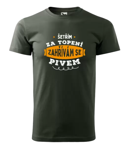 Pánské tričko Zahřívám se pivem
