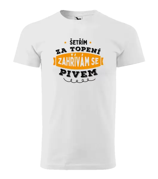 Pánské tričko Zahřívám se pivem