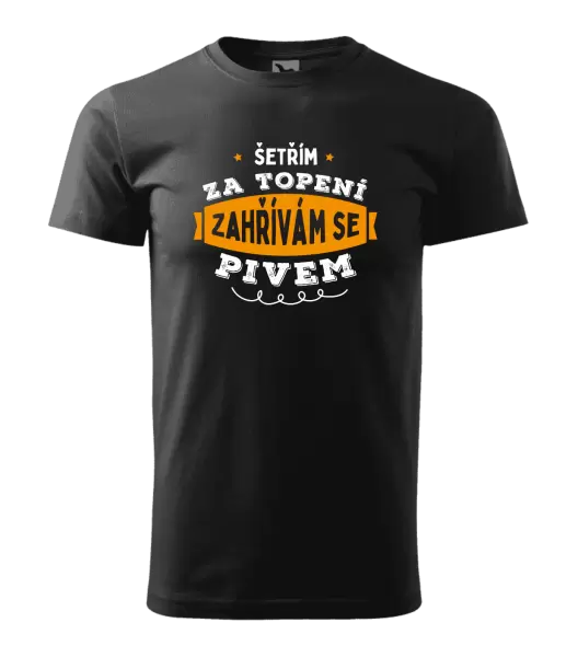 Pánské tričko Zahřívám se pivem