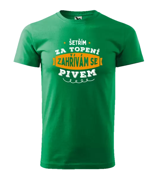 Pánské tričko Zahřívám se pivem