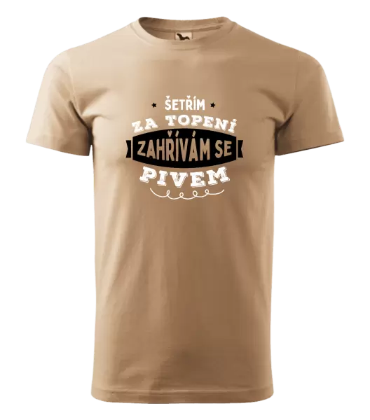 Pánské tričko Zahřívám se pivem