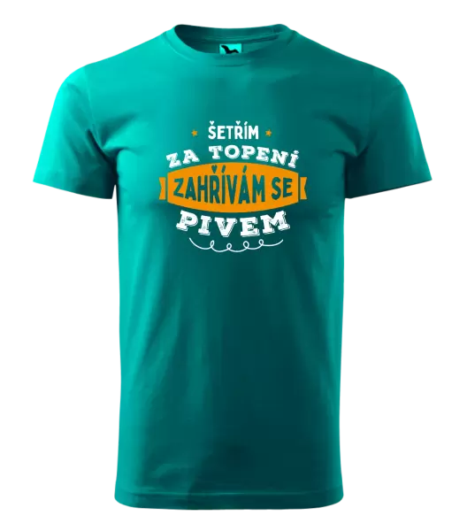Pánské tričko Zahřívám se pivem