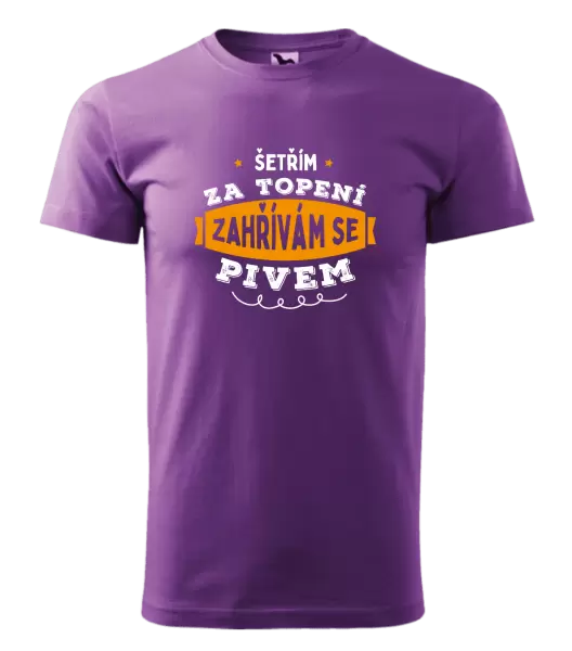 Pánské tričko Zahřívám se pivem