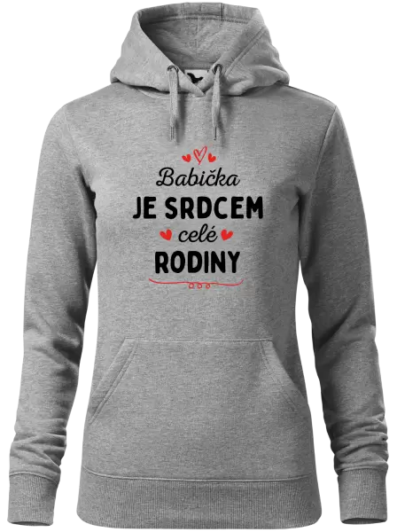 Dámská mikina Babička je srdcem celé rodiny