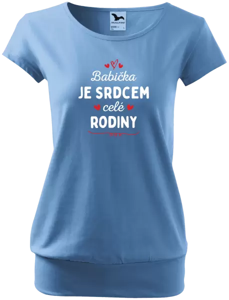 Dámské tričko Babička je srdcem celé rodiny