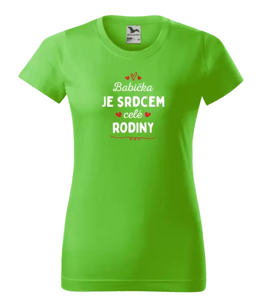 Dámské tričko Babička je srdcem celé rodiny