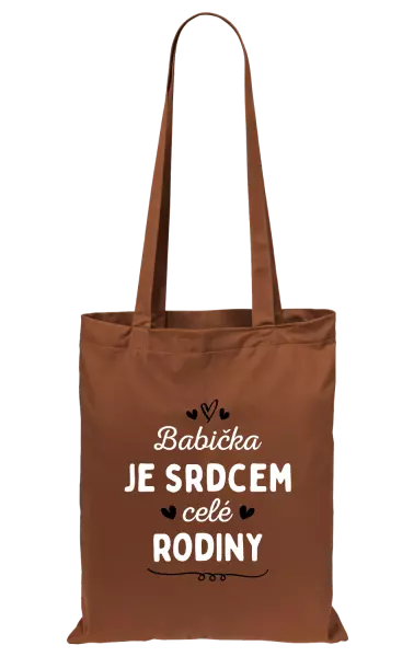 Látková taška Babička je srdcem celé rodiny