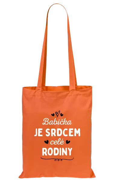 Látková taška Babička je srdcem celé rodiny