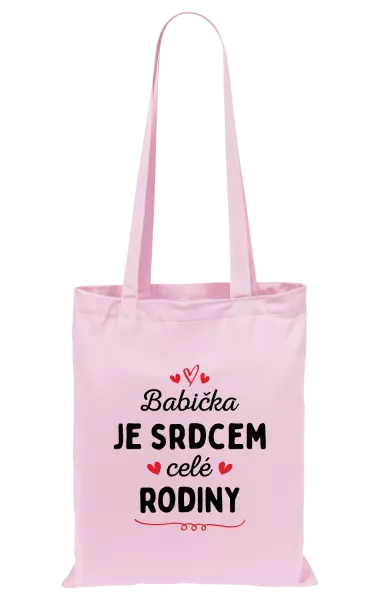 Látková taška Babička je srdcem celé rodiny