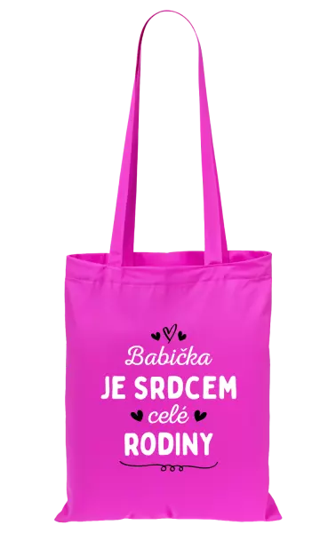 Látková taška Babička je srdcem celé rodiny