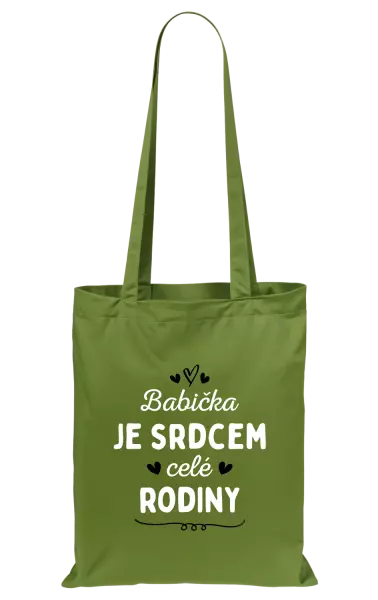 Látková taška Babička je srdcem celé rodiny